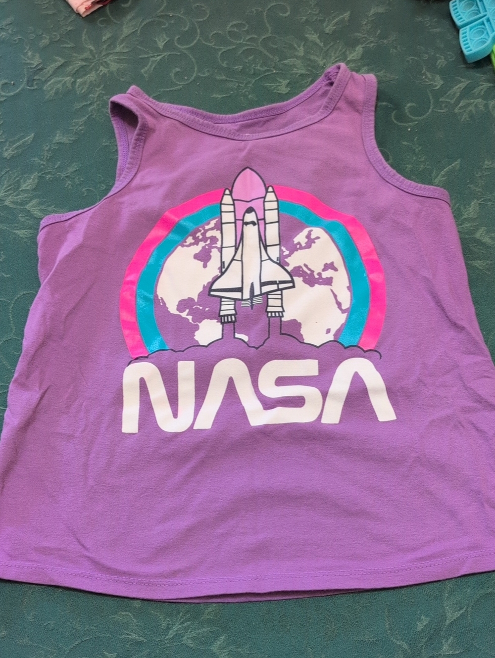 Kids NASA Purple Graphic Tank Top